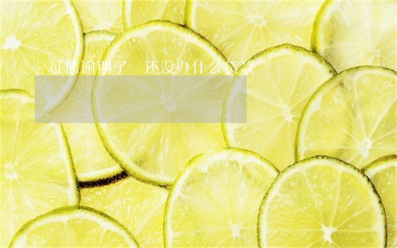 征信逾期了 还没办什么贷款